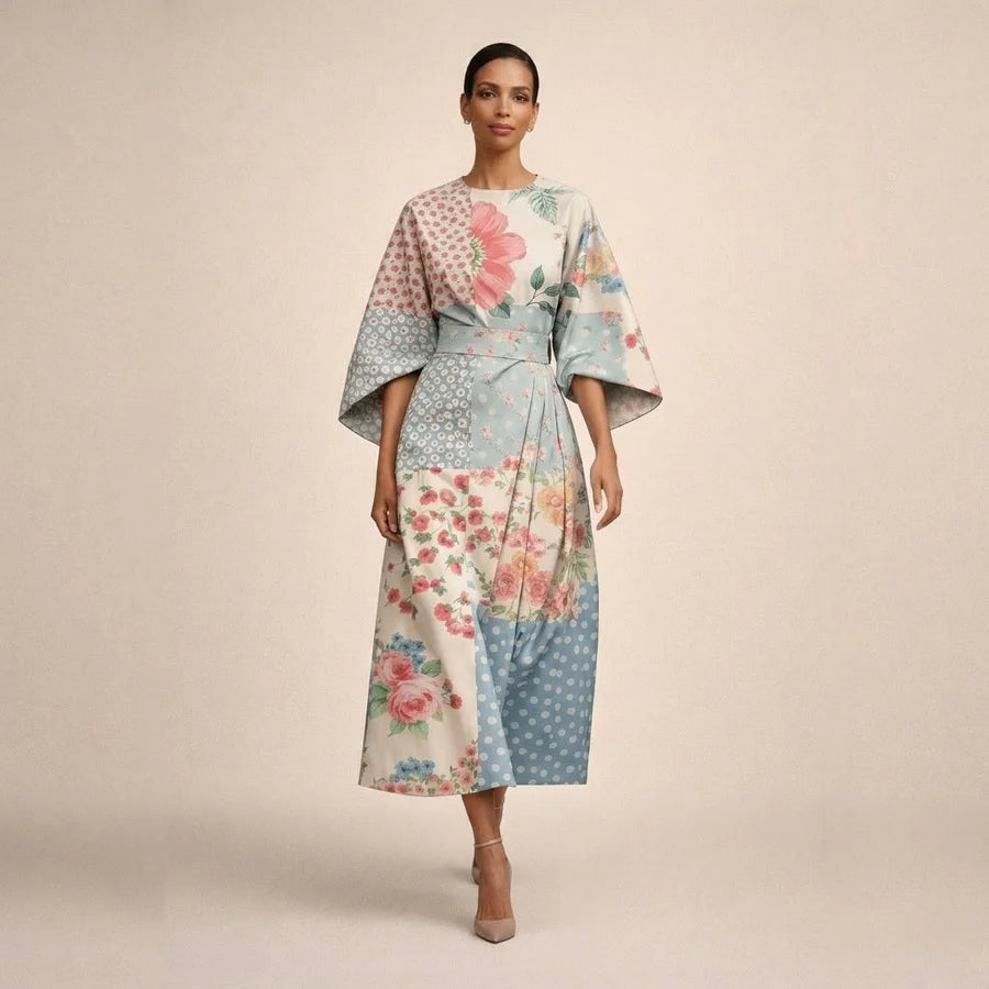 Vestido ajustado con estampado floral de Fenty