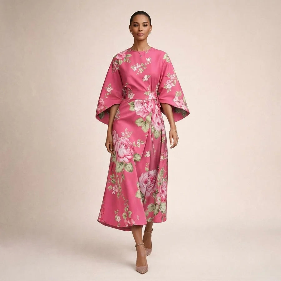 Vestido ajustado con estampado floral de Fenty