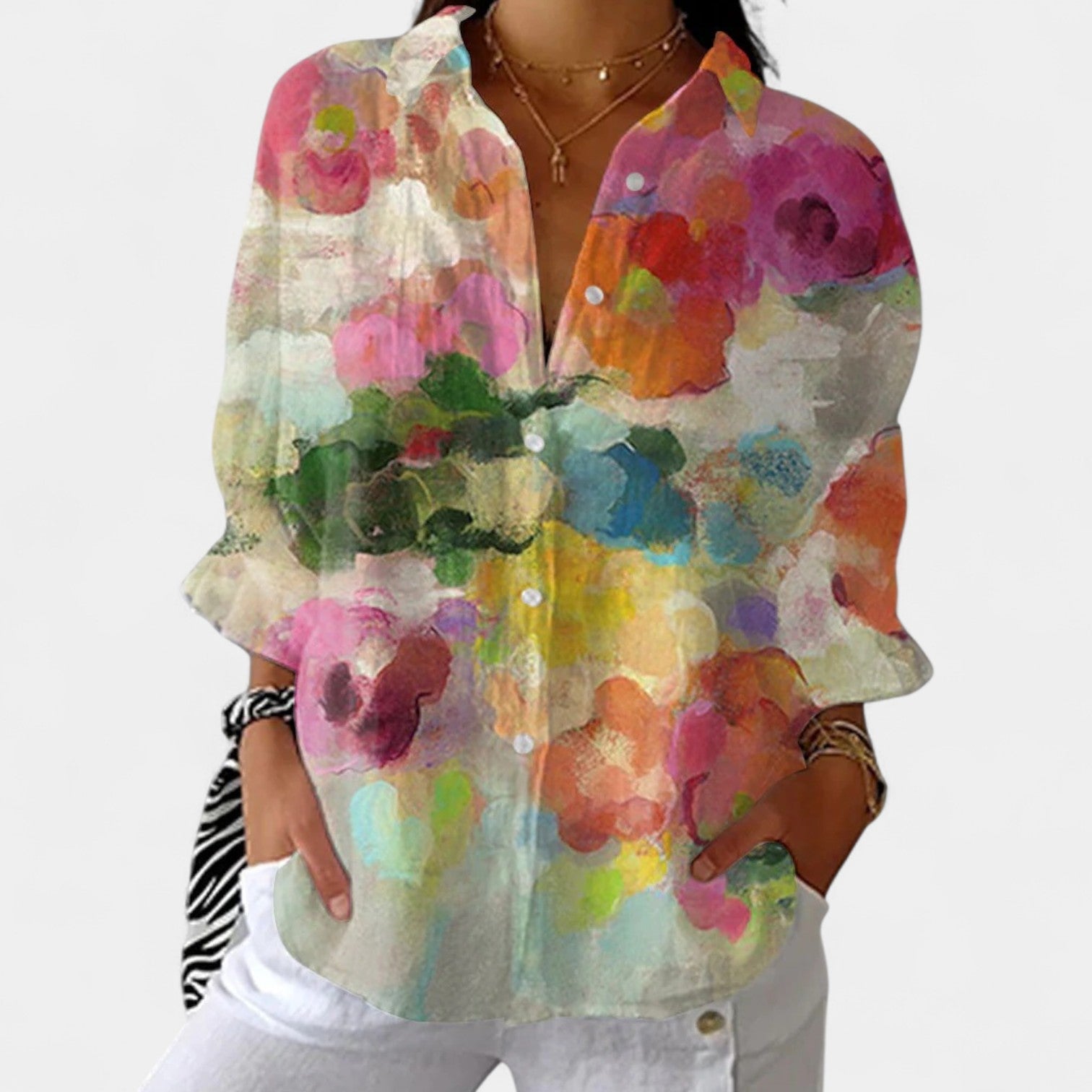 Blusa de verano con un estampado vibrante